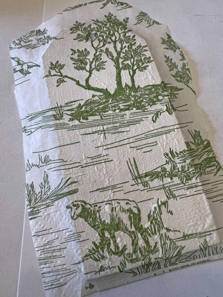 Christmas DIY: Green Toile Tag Ornament