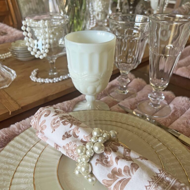 Valentine’s Pearl Table Styling