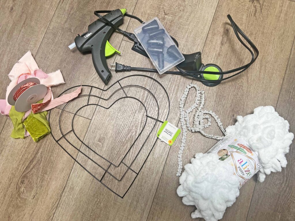Valentine's Craft: Pearly White Heart Wreath DIY