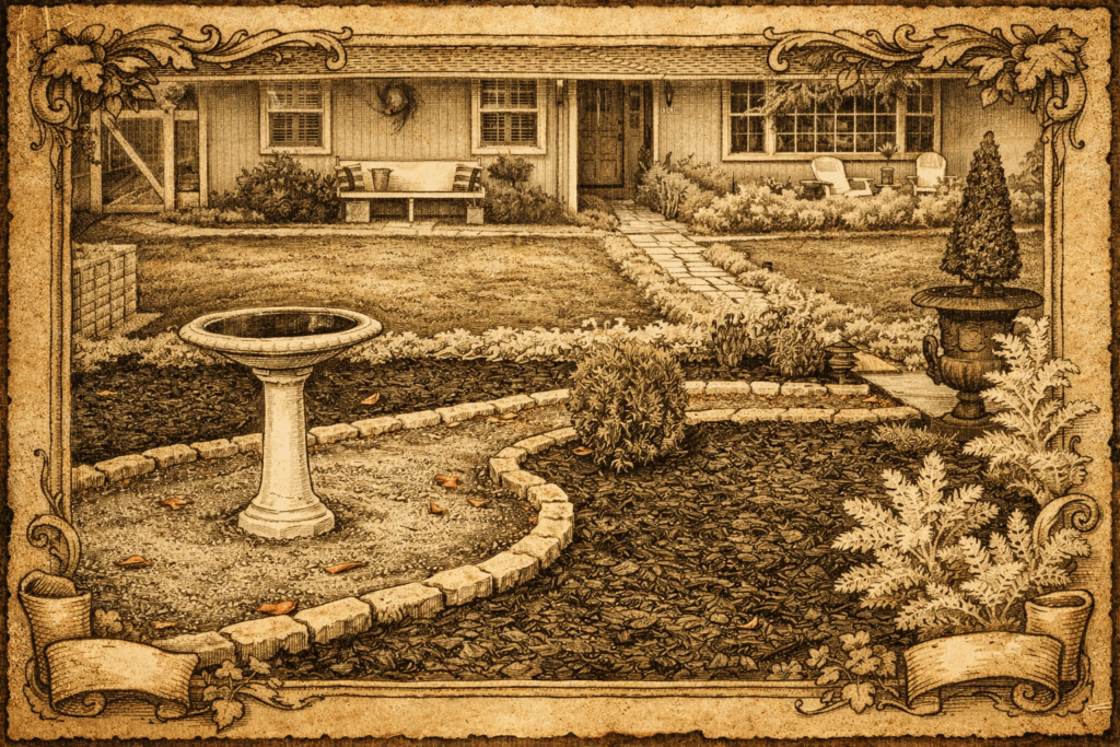 Home fairy tale sepia AI generated image