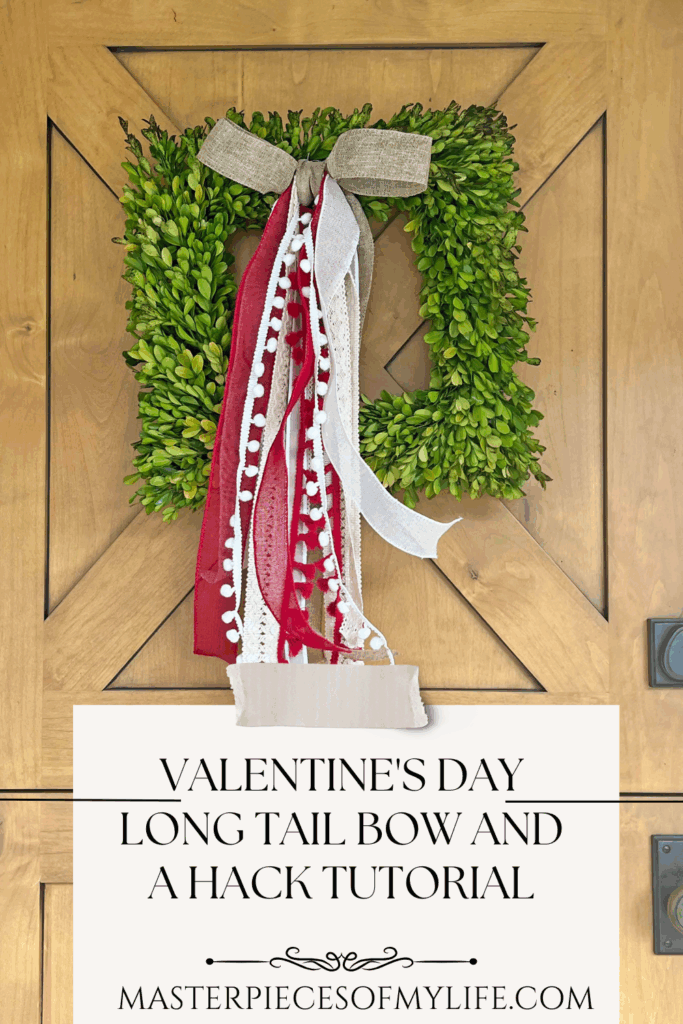 Valentine's Day long tail bow & a hack tutorial Pinterest