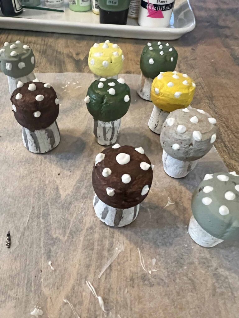 Champagne cork mushroom craft DIY