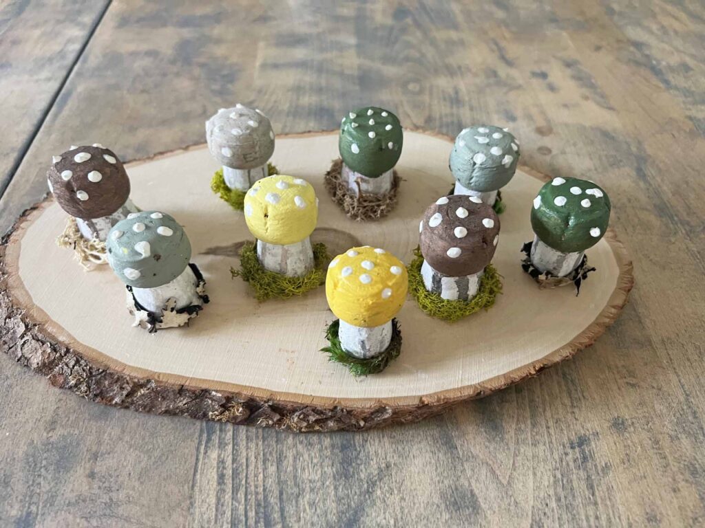 Champagne cork mushroom craft DIY