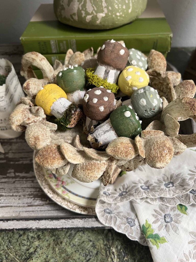 Champagne cork mushroom craft DIY
