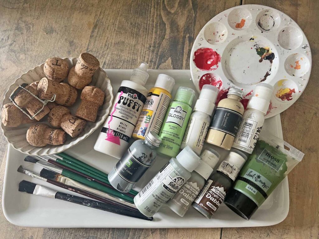 Champagne cork mushroom craft DIY