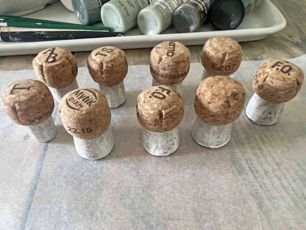 Champagne cork mushroom craft DIY
