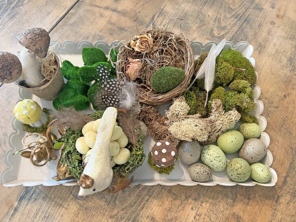 styling tips to transform thrifted porcelain pieces into Spring decor