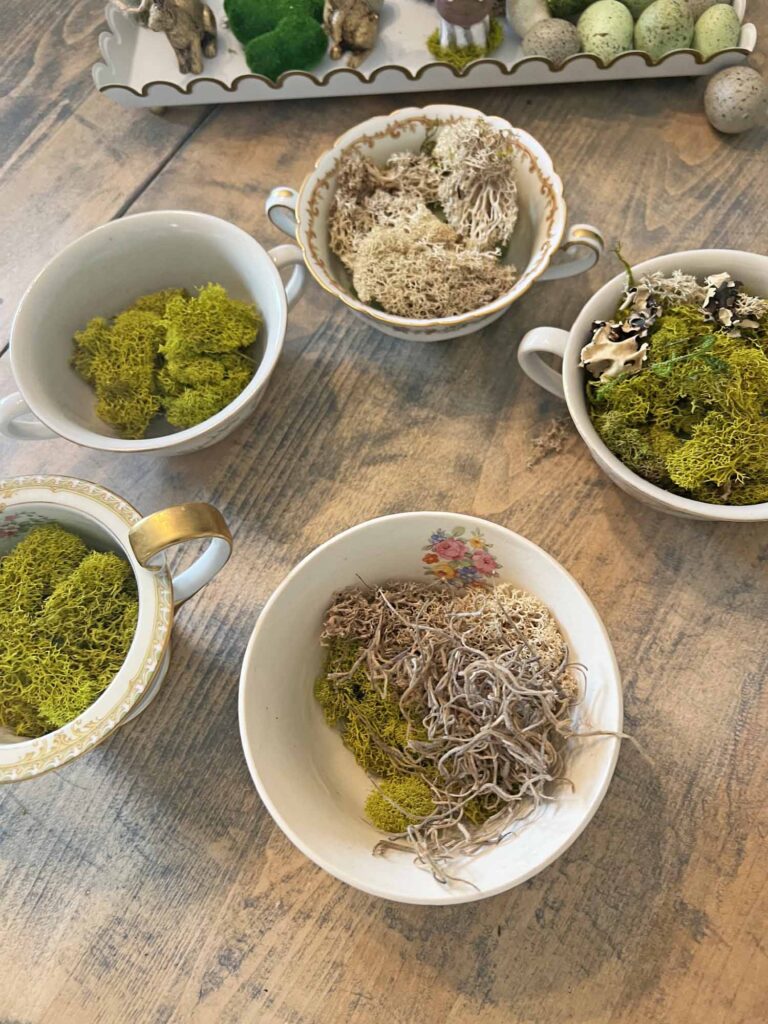 styling tips to transform thrifted porcelain pieces into Spring decor