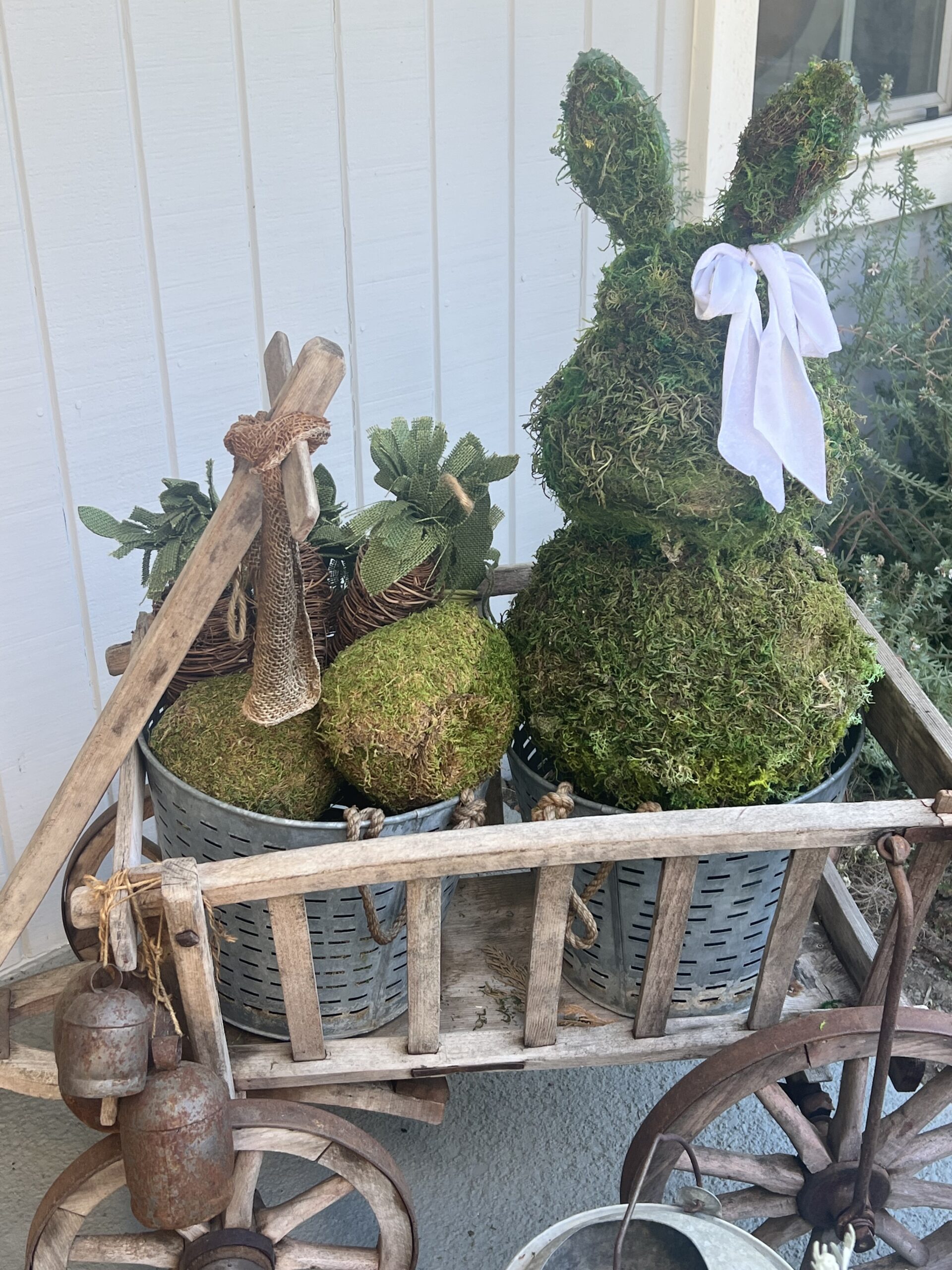 How to Decorate a Vintage Goat Cart for Easter