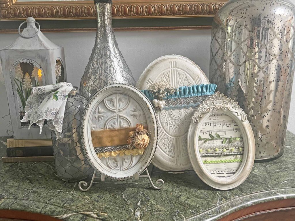 welcoming Easter foyer vignette