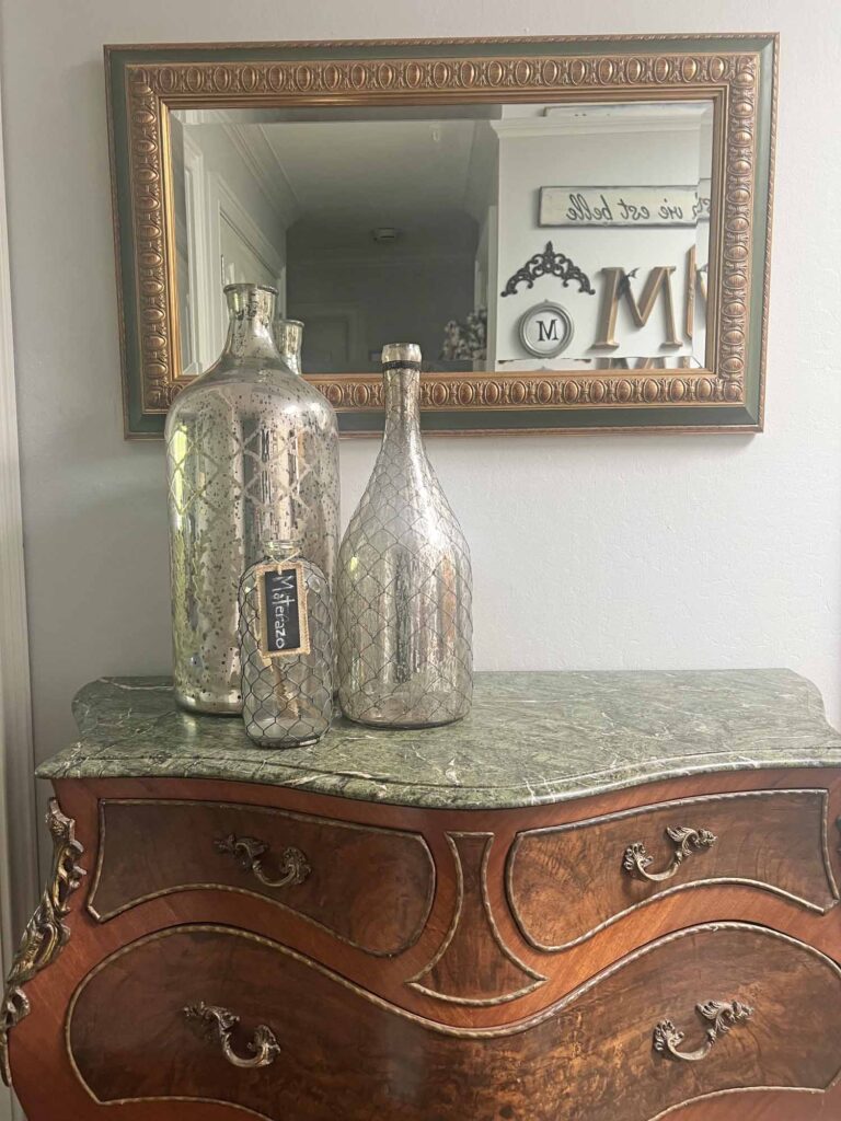 welcoming Easter foyer vignette