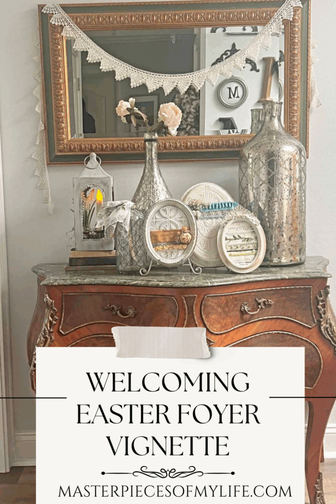 welcoming Easter foyer vignette Pinterest