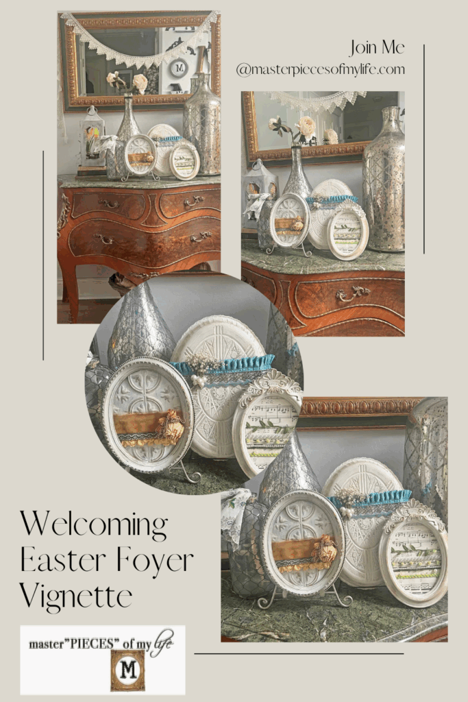 welcoming Easter foyer vignette Pinterest