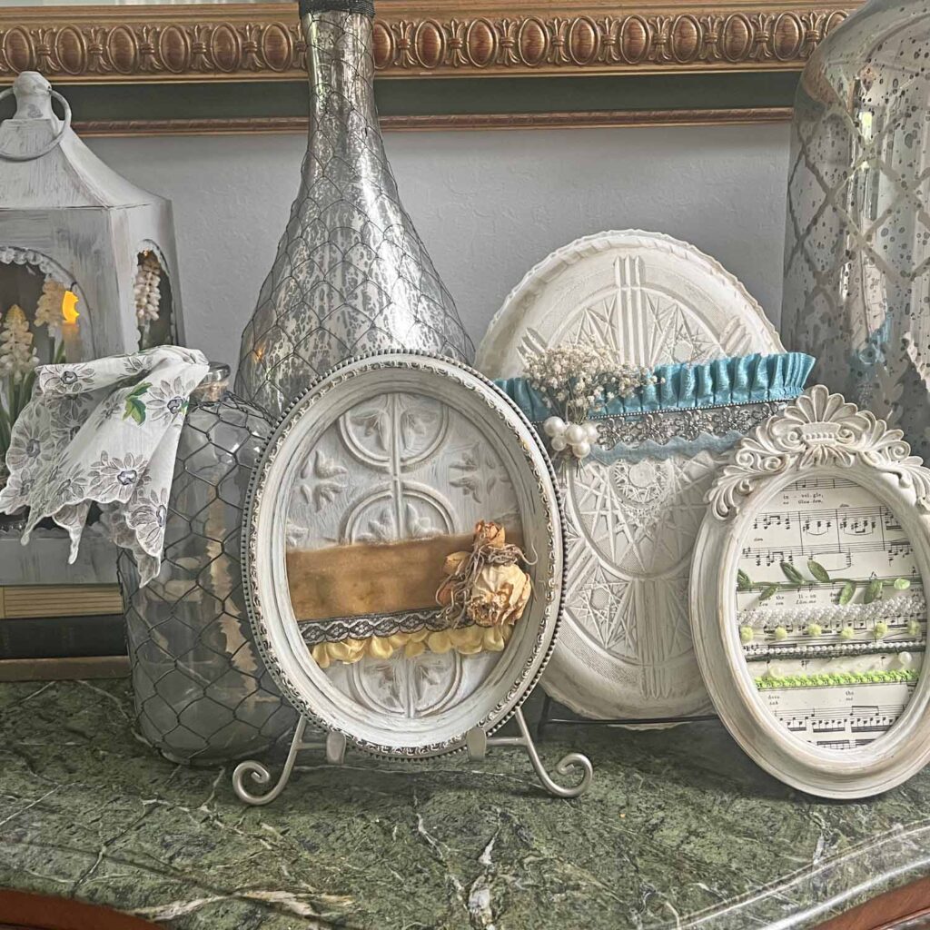 welcoming Easter foyer vignette