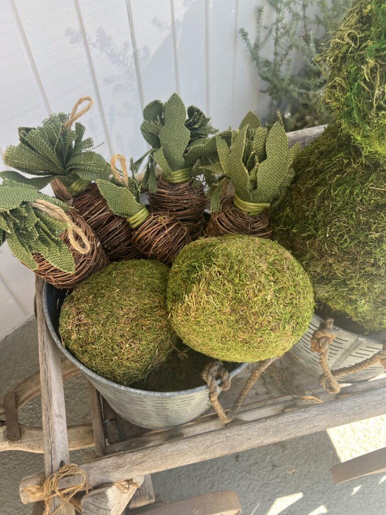 how to decorate a vintage goat cart for Easter