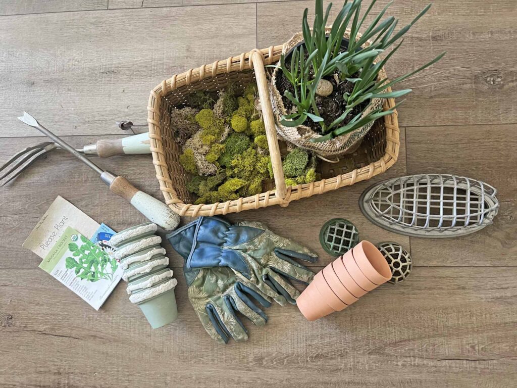 how to style a vintage spring basket