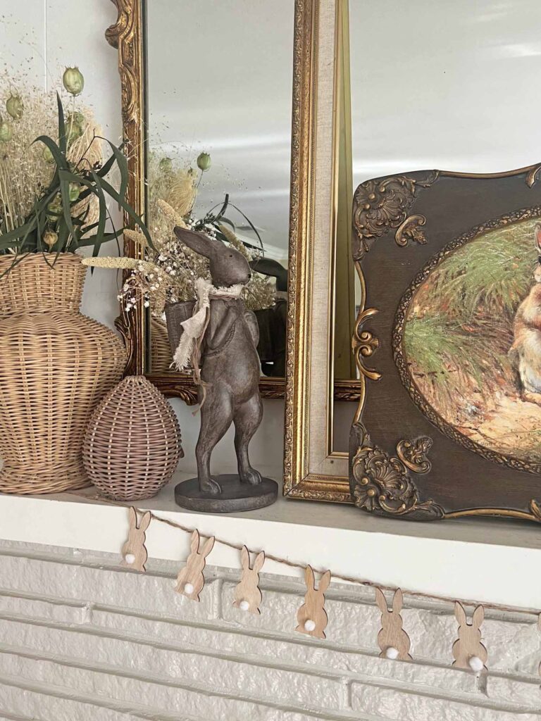 Spring Easter Mantel Decor Styling