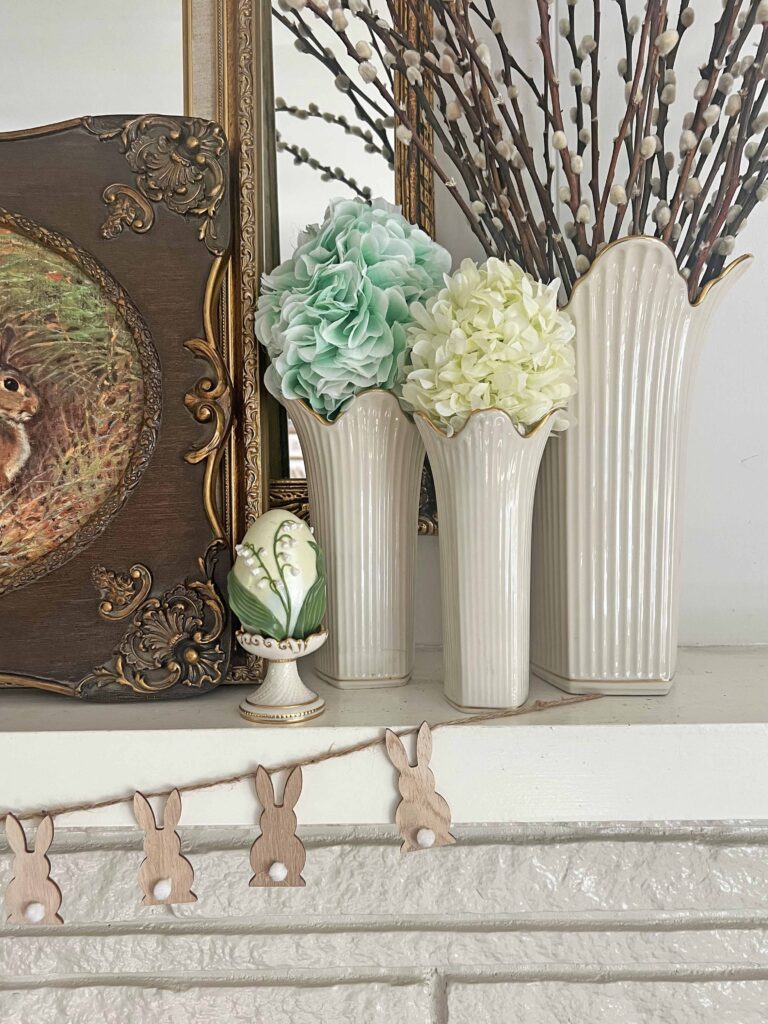Spring Easter Mantel Decor Styling