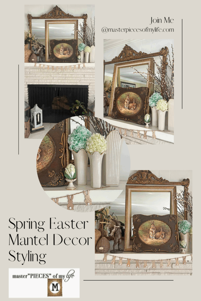 Spring Easter Mantel Decor Styling Pinterest