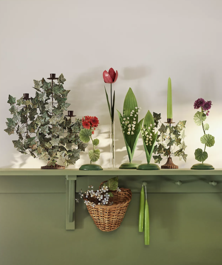 Anthropologie metal floral tole assortment