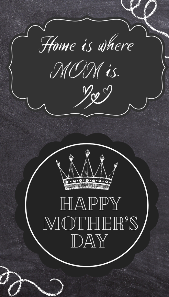 Mother's day free printable tags rustic farmhouse chalkboard style