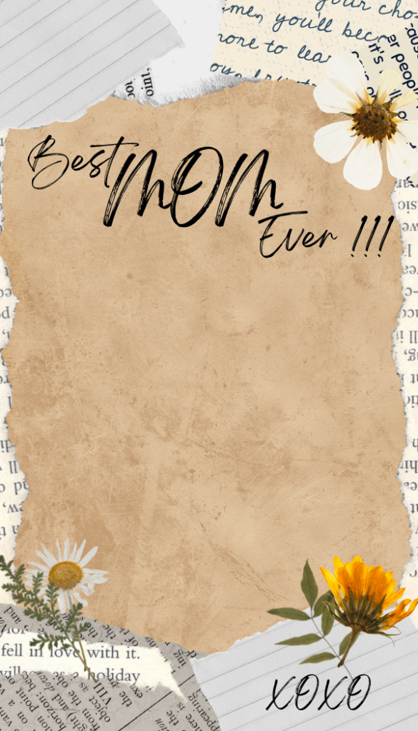 Mother's day free printable card vintage script style