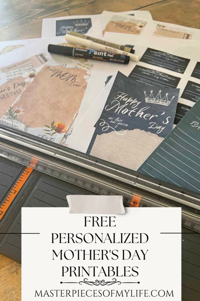 Mother's Day personalized free printables cards tags menus coupons Pinterest