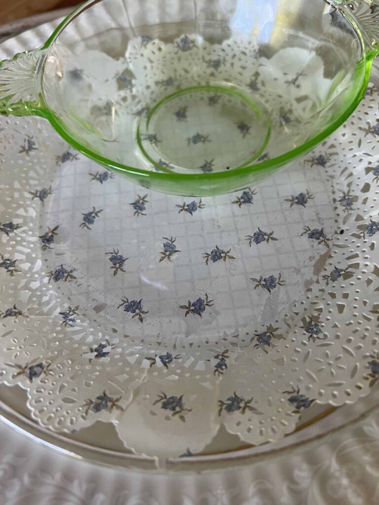 Doily Glass Plate DIY Hack: Terrain inspiration at a fraction of the cost