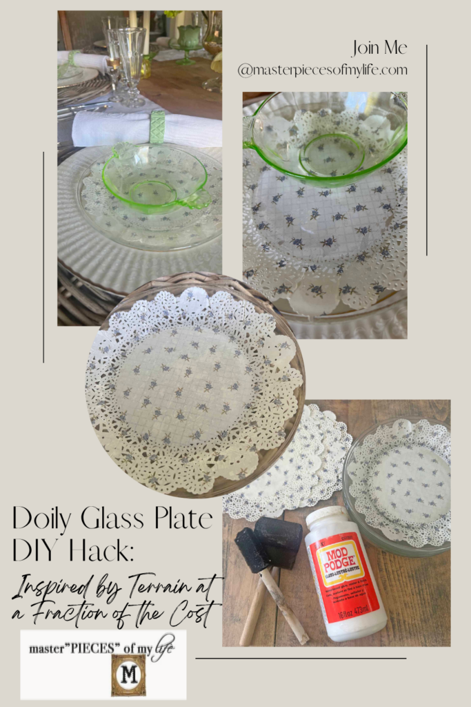 Doily Glass Plate DIY Hack: Terrain inspiration at a fraction of the cost Pinterest