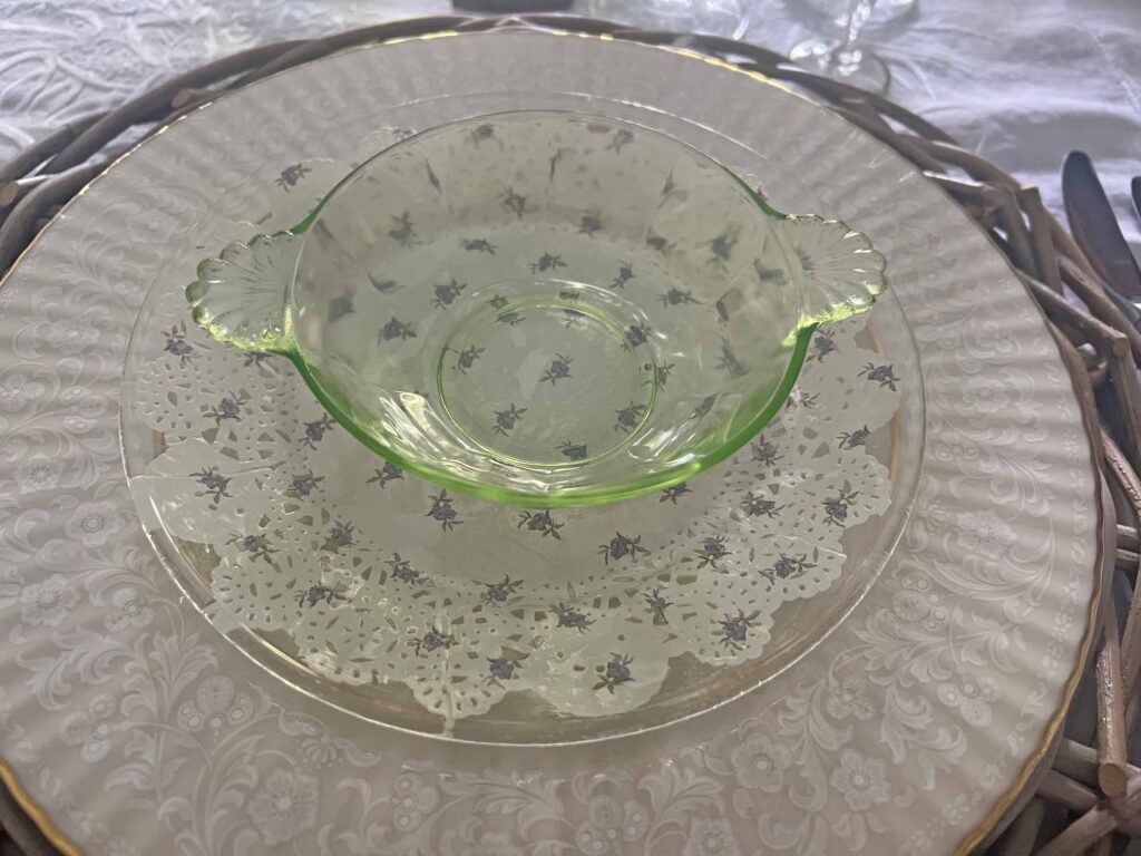 Doily Glass Plate DIY Hack plate stack: Terrain inspiration at a fraction of the cost