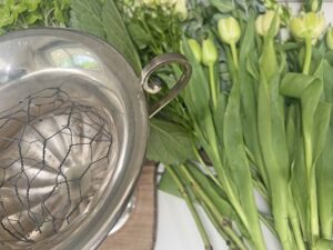 How to build an asymmetrical arrangement the easy way container and florals