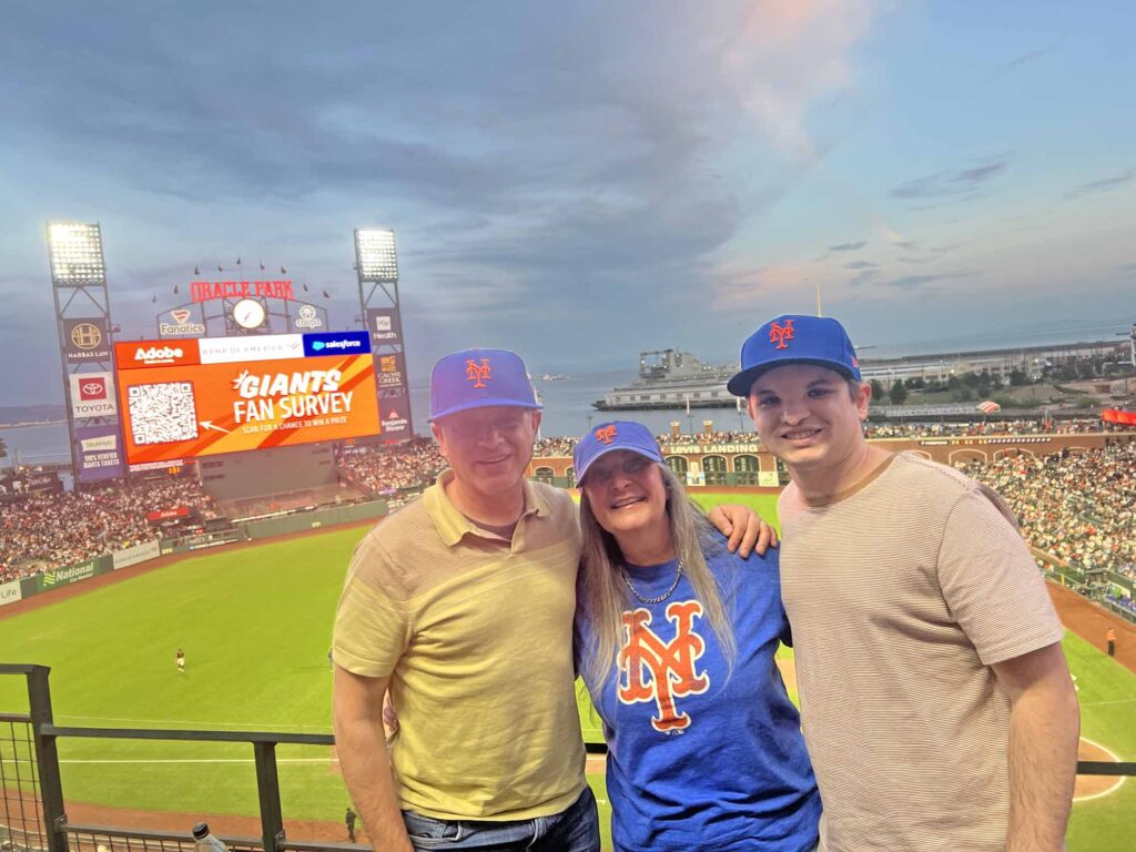 Mets Game Matt MaryJo Sebastian vs Giants at Oracle Park