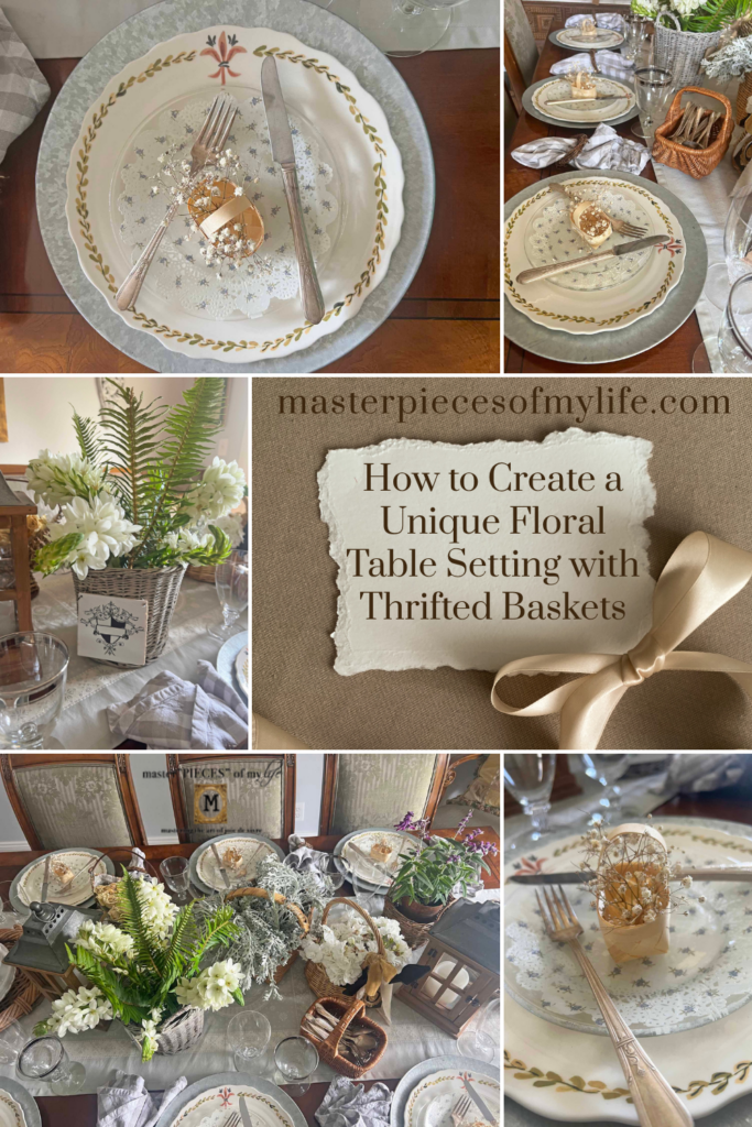 How to Create a Unique Floral Table Setting with Thrifted Baskets Pinterest