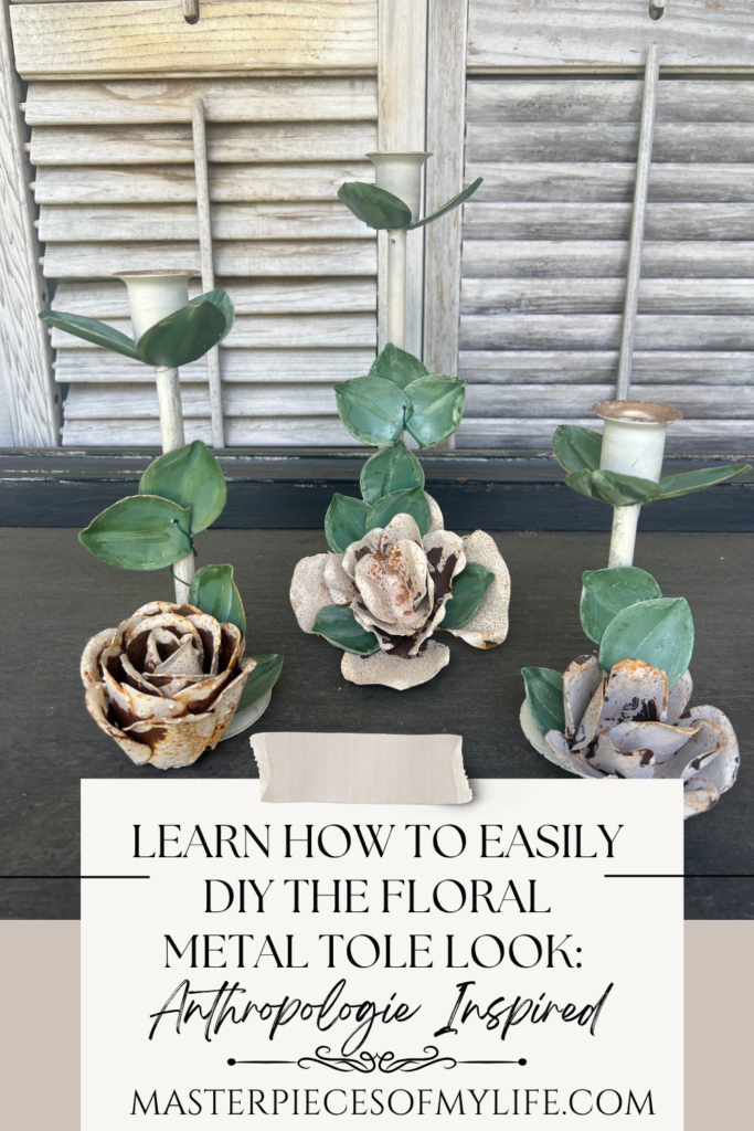 Learn How to Easily DIY the Floral Metal Tole Look: Anthropologie Inspired Pinterest