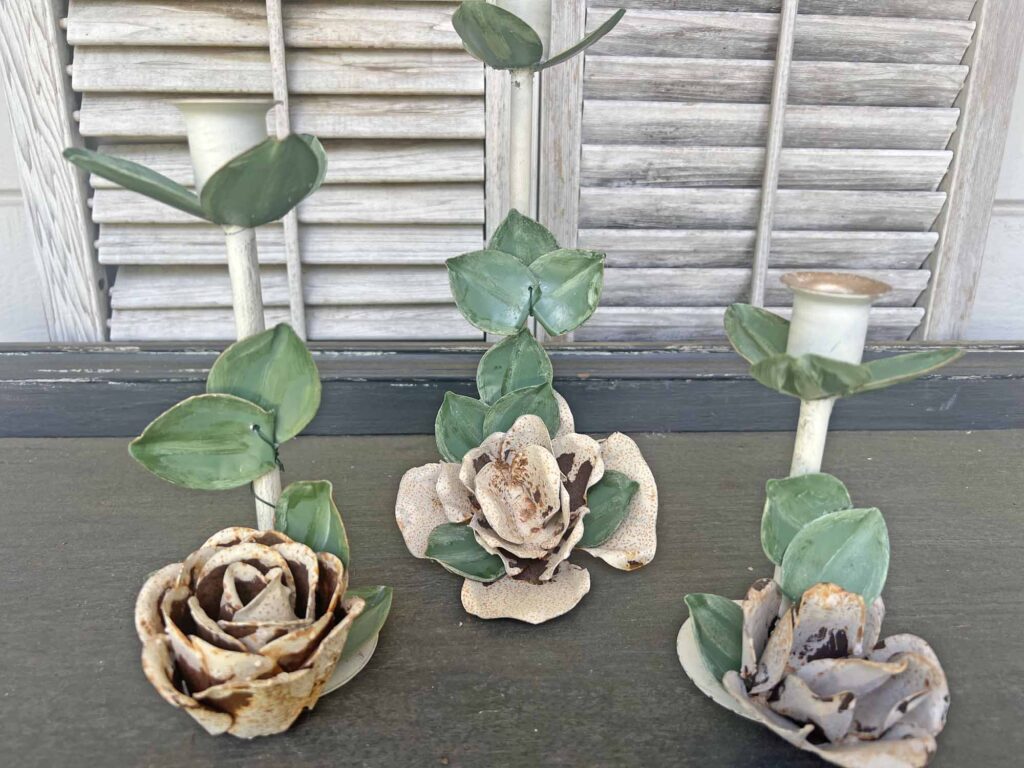 Learn How to Easily DIY the Floral Metal Tole Look: Anthropologie Inspired close-up