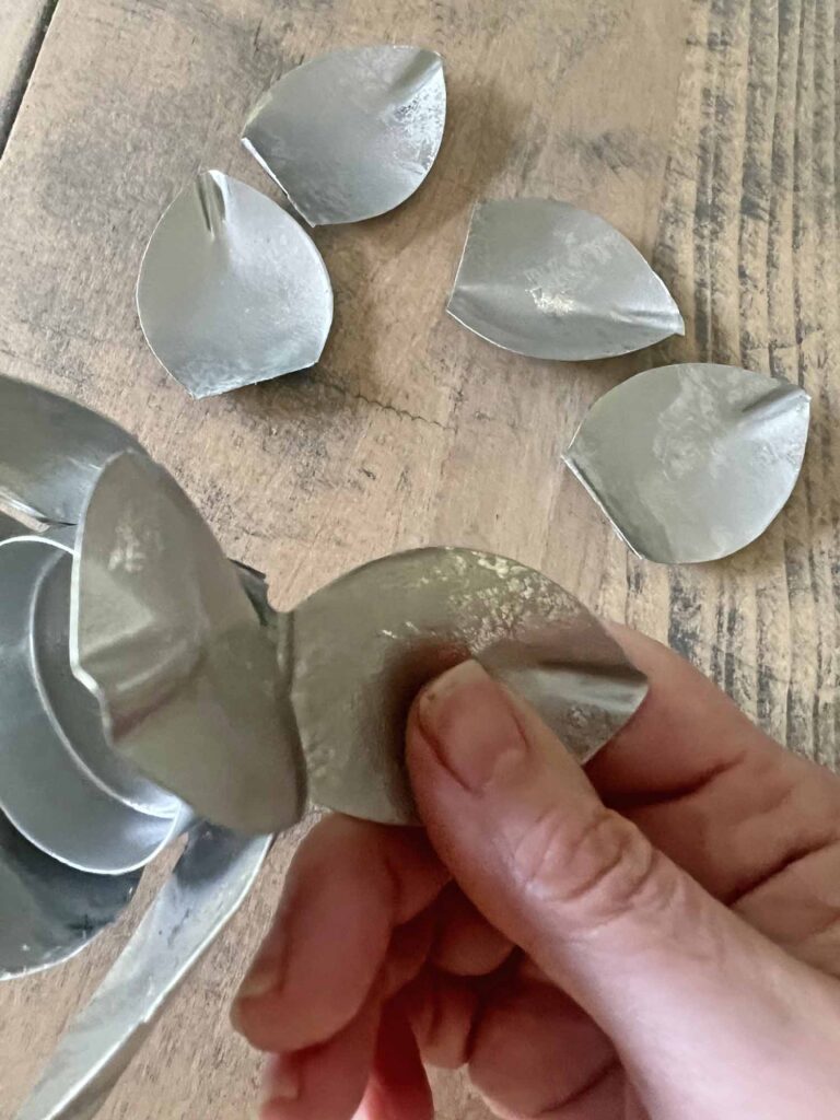 Learn How to Easily DIY the Floral Metal Tole Look: Anthropologie Inspired - disassemble lotus leaves