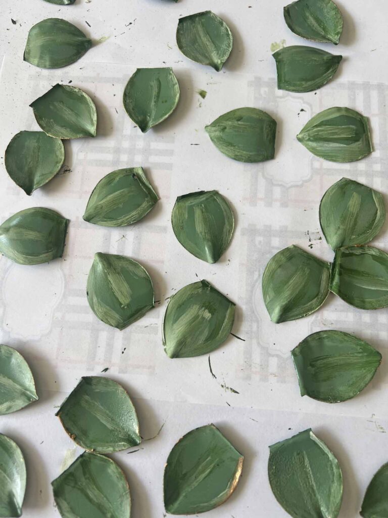 Learn How to Easily DIY the Floral Metal Tole Look: Anthropologie Inspired leaves embellish