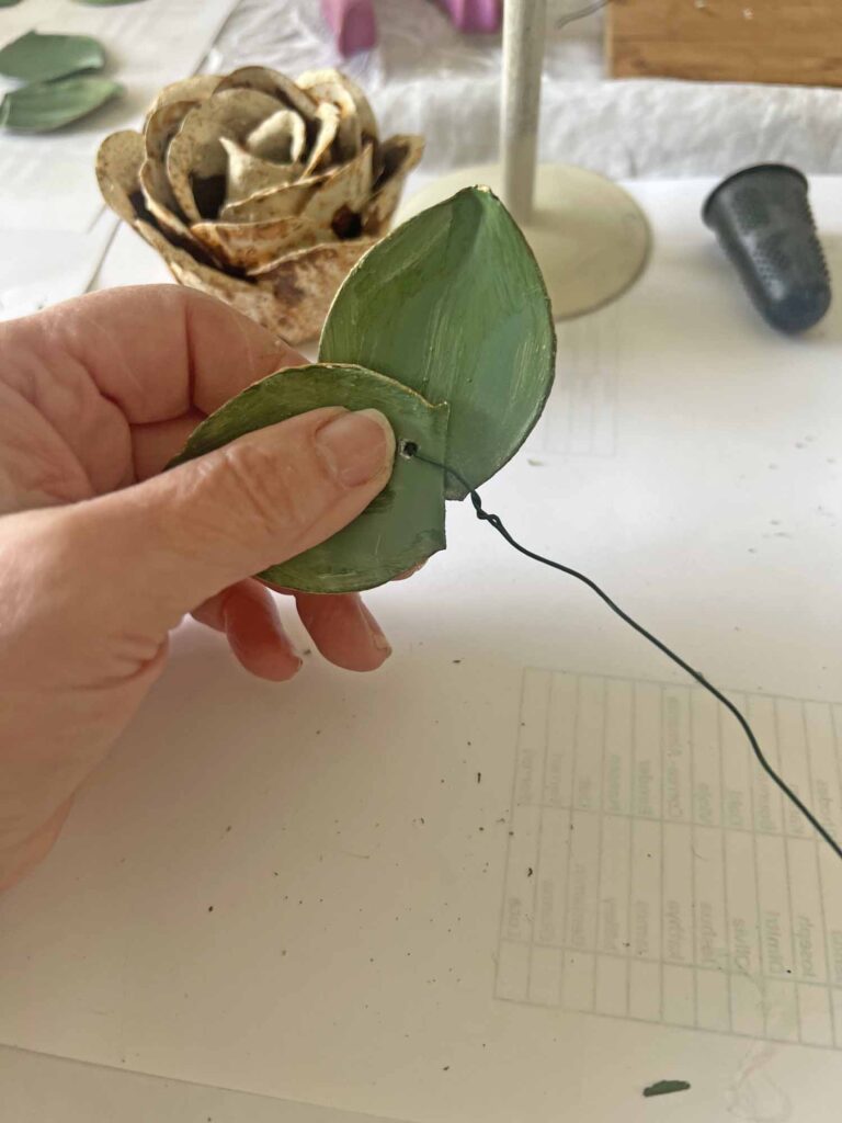 Learn How to Easily DIY the Floral Metal Tole Look: Anthropologie Inspired leaves in floral wire