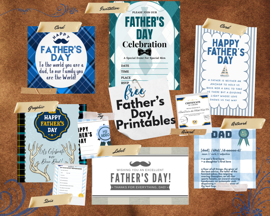 Free Personalized Father's Day Printables: Print at Home (Easy, Affordable & Heartfelt) - Collage