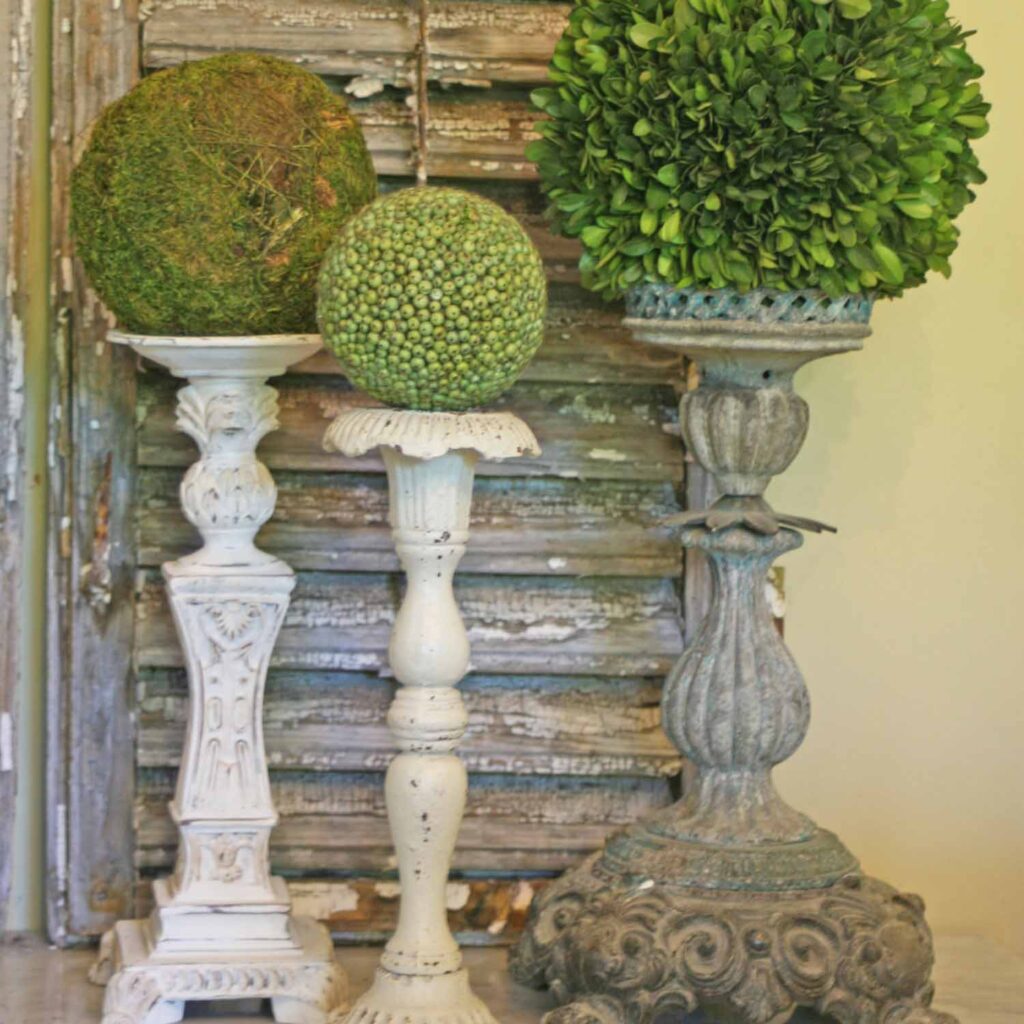 thrifted flip faux cast iron candle stick