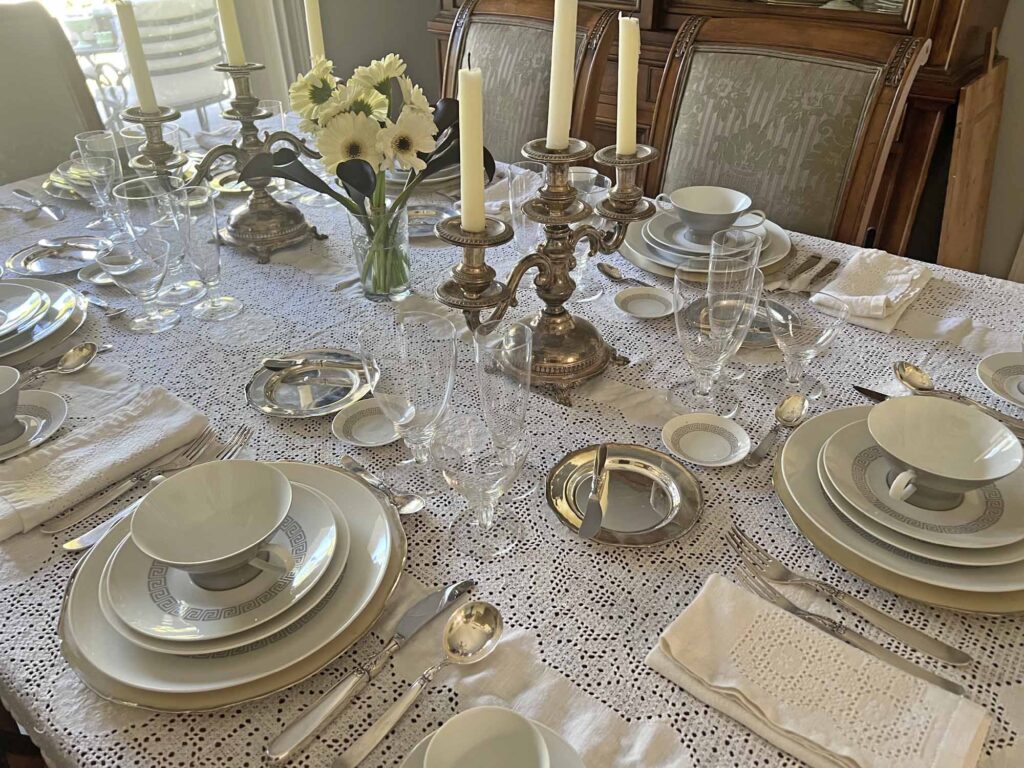How to Set a Classic Legacy Honored Dining Table angled table closing shot