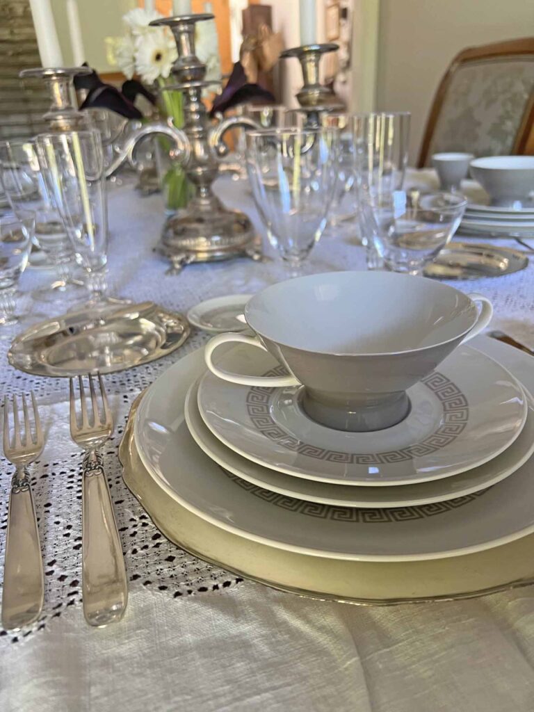 How to Set a Classic Legacy Honored Dining Table Opening shot place setting open table
