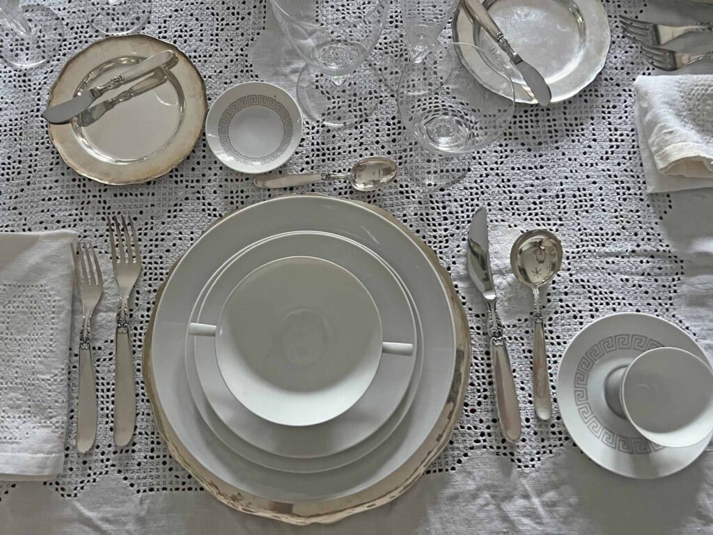 How to Set a Classic Legacy Honored Dining Table plate stack