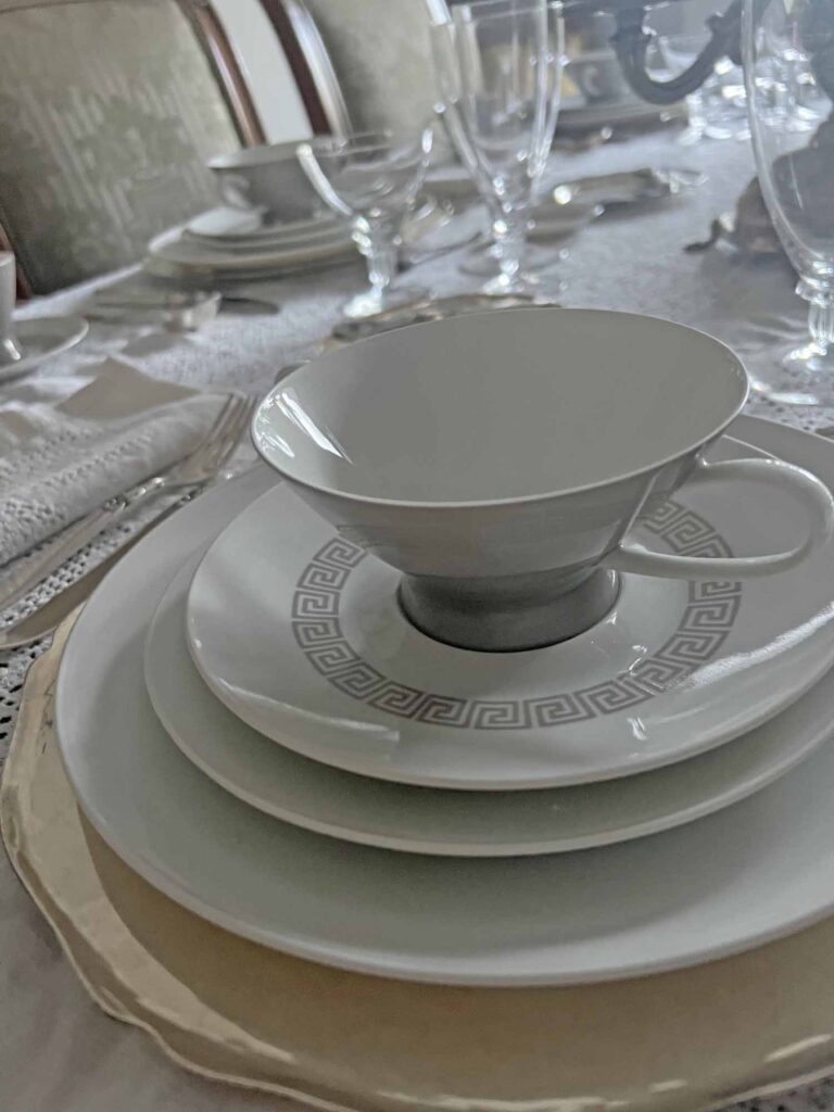 How to Set a Classic Legacy Honored Dining Table plate stack