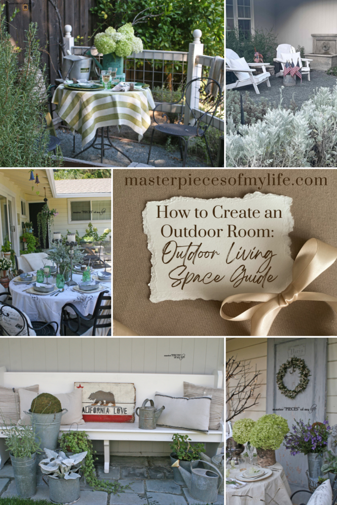 How to create an Outdoor Room: Outdoor living Space Guide Four Seasons Interior Design Summer Hop Pinterest