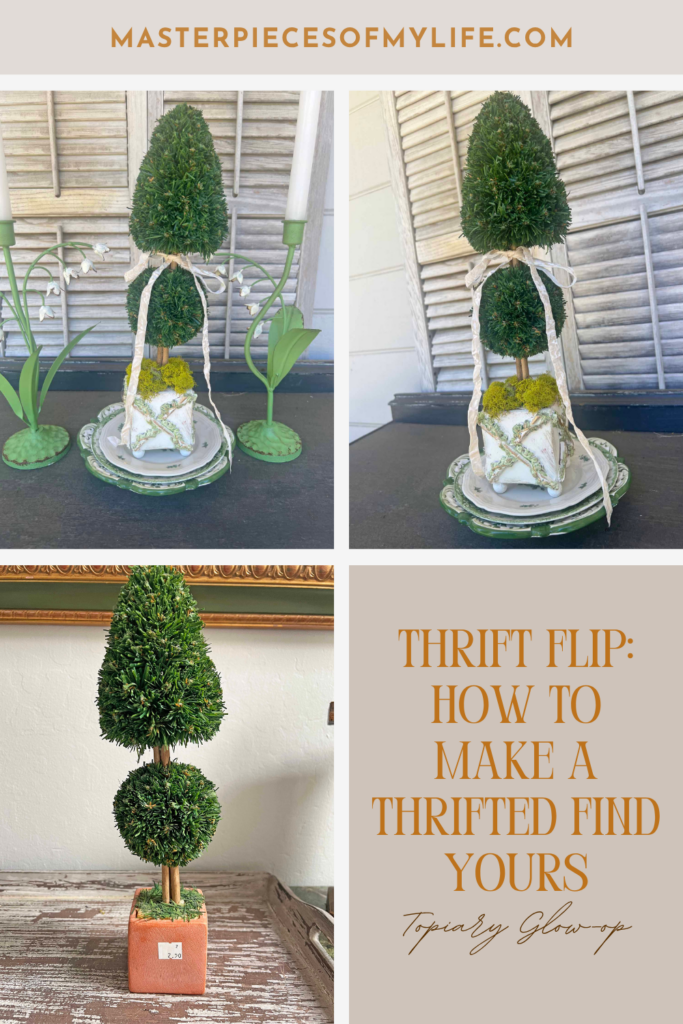 Thrift flip: How to make a thrifted find yours - Topiary Glow-up Pinterest