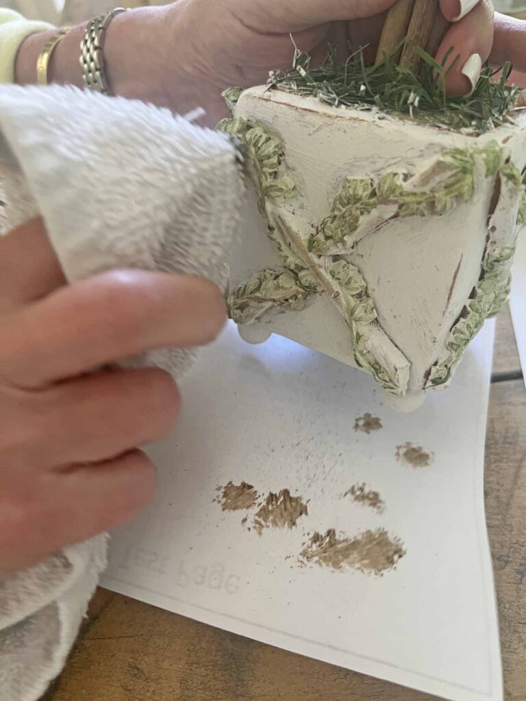 Thrift flip: How to make a thrifted find yours - Applying dark wax
