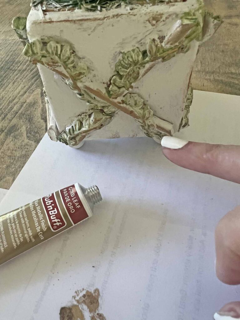 Thrift flip: How to make a thrifted find yours - Topiary Glow-up Gilding
