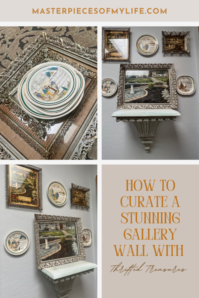 how to curate a gallery wall with thrifted collections Pinterest