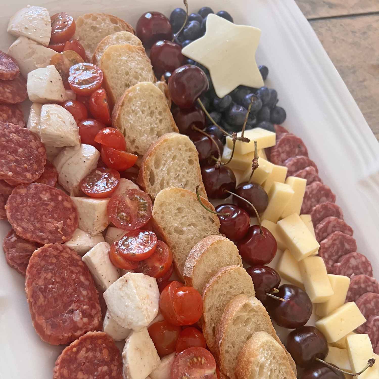 Patriotic American Flag Charcuterie Board Recipe